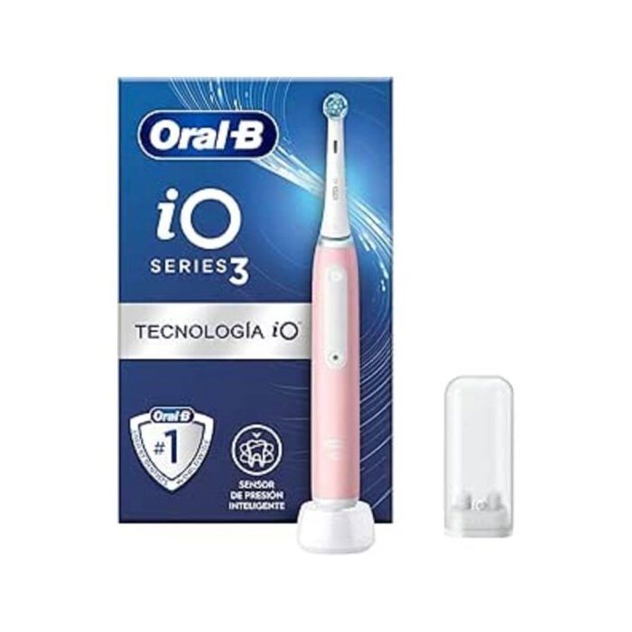 Brosse À Dents Électrique - ORAL-B - iO 3 - Rose - Technologie De Micro-vibrations - Capteur De Pression Smart