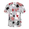 Fashion Fun Poker Graphic T Shirts For Men Summer Casual Printed Round Neck Oversized T Shirt Personality Trend Tees Tops