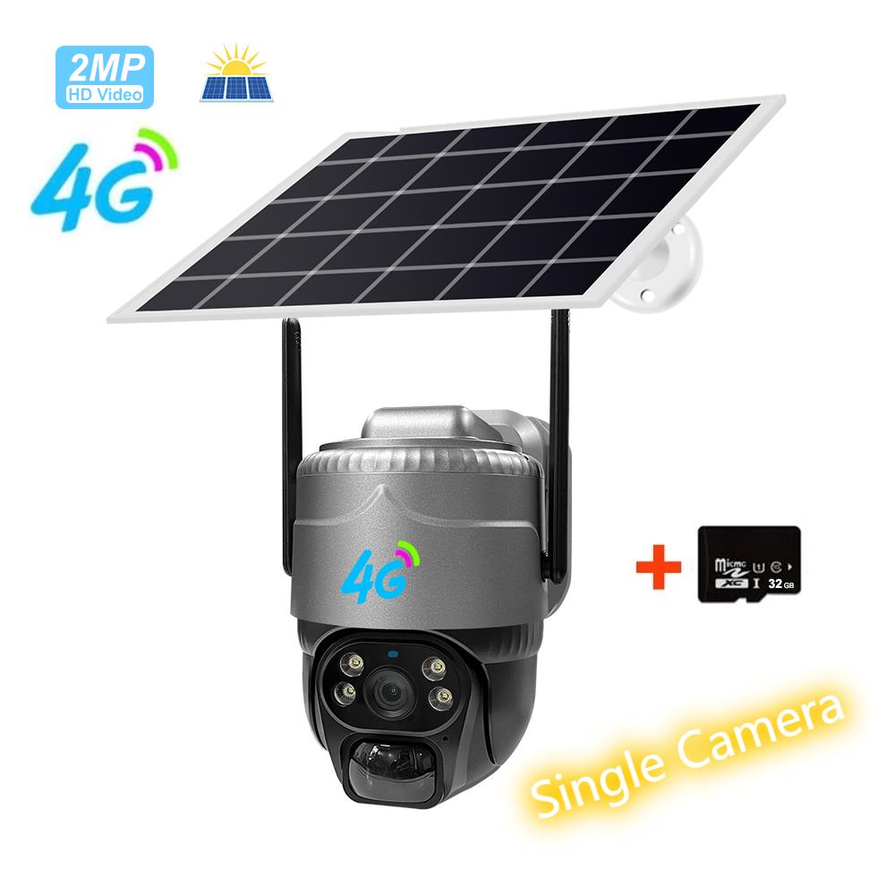 Камера видеонаблюдения на солнечной батарее, Водонепроницаемая IP-сетевая камера, Беспроводной Smart CCTV-видеорегистратор WIFI/4G