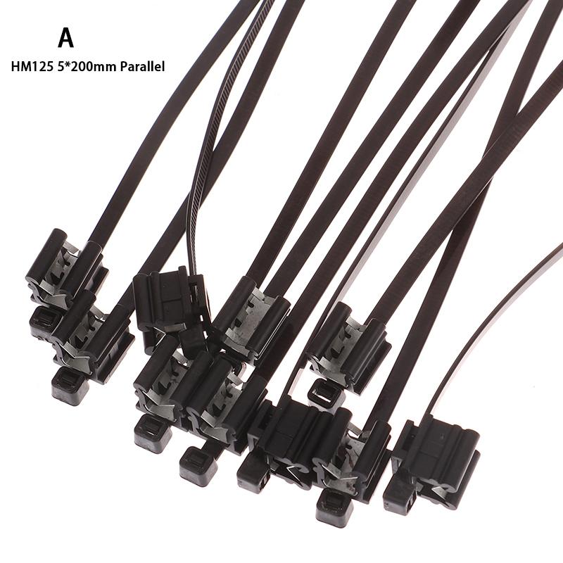 10 шт. 5X200 мм Автомобильный листовой металл Кабельная стяжка Крепление трубопровода Кромка Автомобильный люк Автомобильное окно Пластиковая стяжка-молния Жгут проводов Стальной зажим