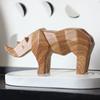 New Chinese Style Small Fresh Rhino Animal Ornaments Home Accessories Creative Living Room Office Imitation Solid Wood Ornaments