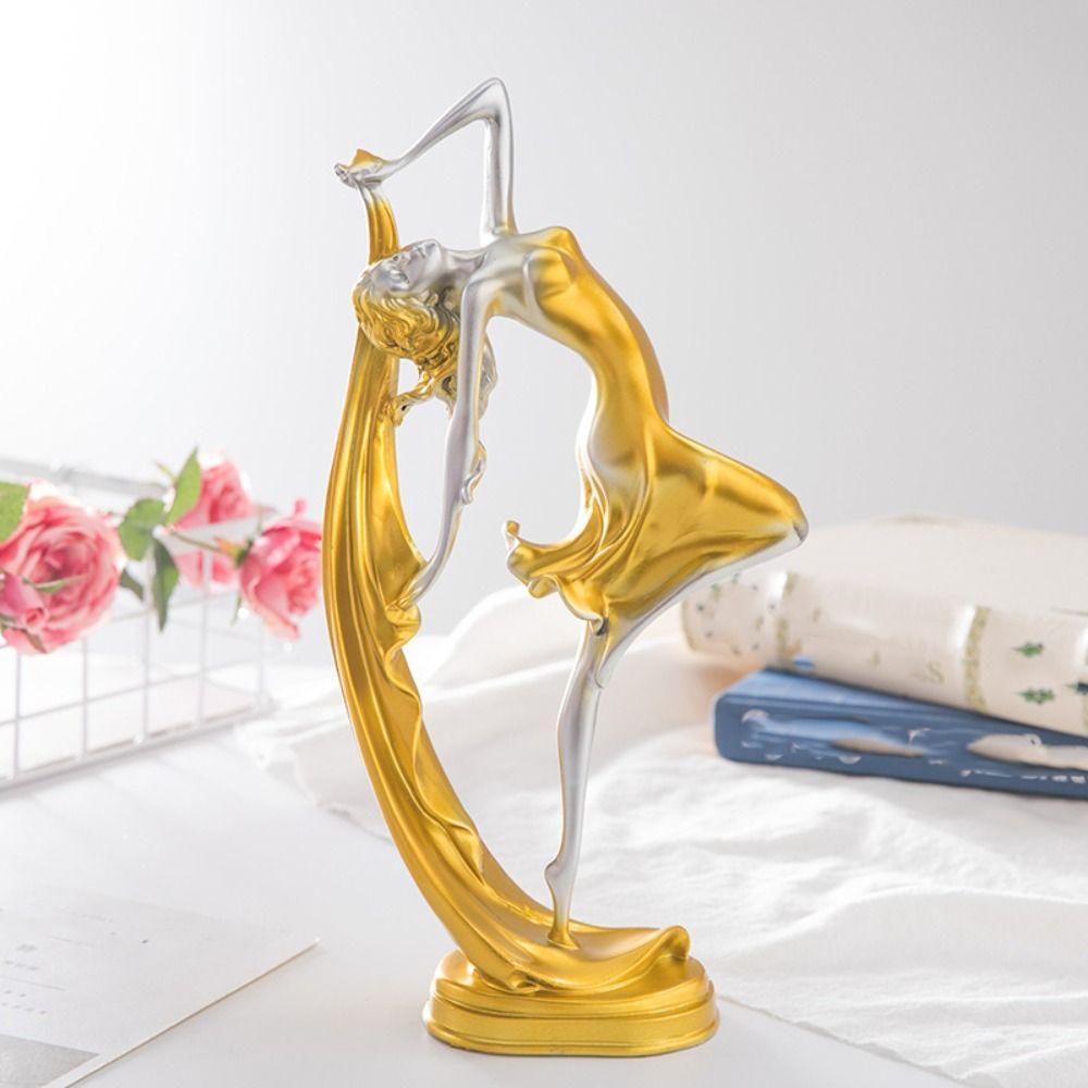 Art Dance Girl Ornaments Handicraft Miniatures Figurine Sculpture Girl Character Statue Birthday