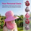 Breathable Solar Fan Hat Elastic Summer Fan Visor Cap Gift Cooling Sunshade Hat  Hot Weather