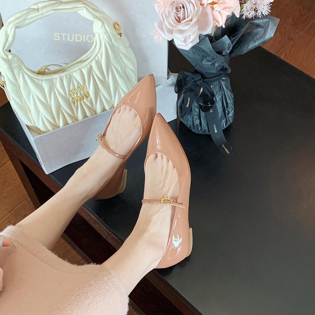 Fashion Flat Shoes for Women Spring and Autumn 2025 New Pointed Toe Shallow Mouth Plus Size Women's Shoes 42 43 Ladies