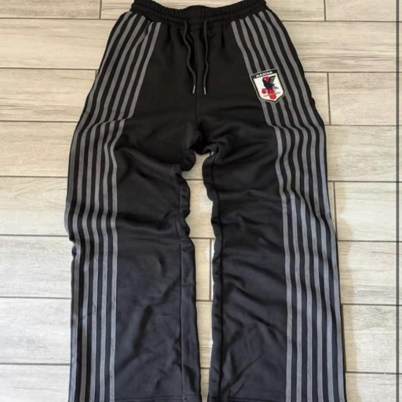 Mens Cotton Embroidered Patch Stripe Hooded Sweatshirt Jogger Pants Set Loose Sporty Casual Tracksuit 2025
