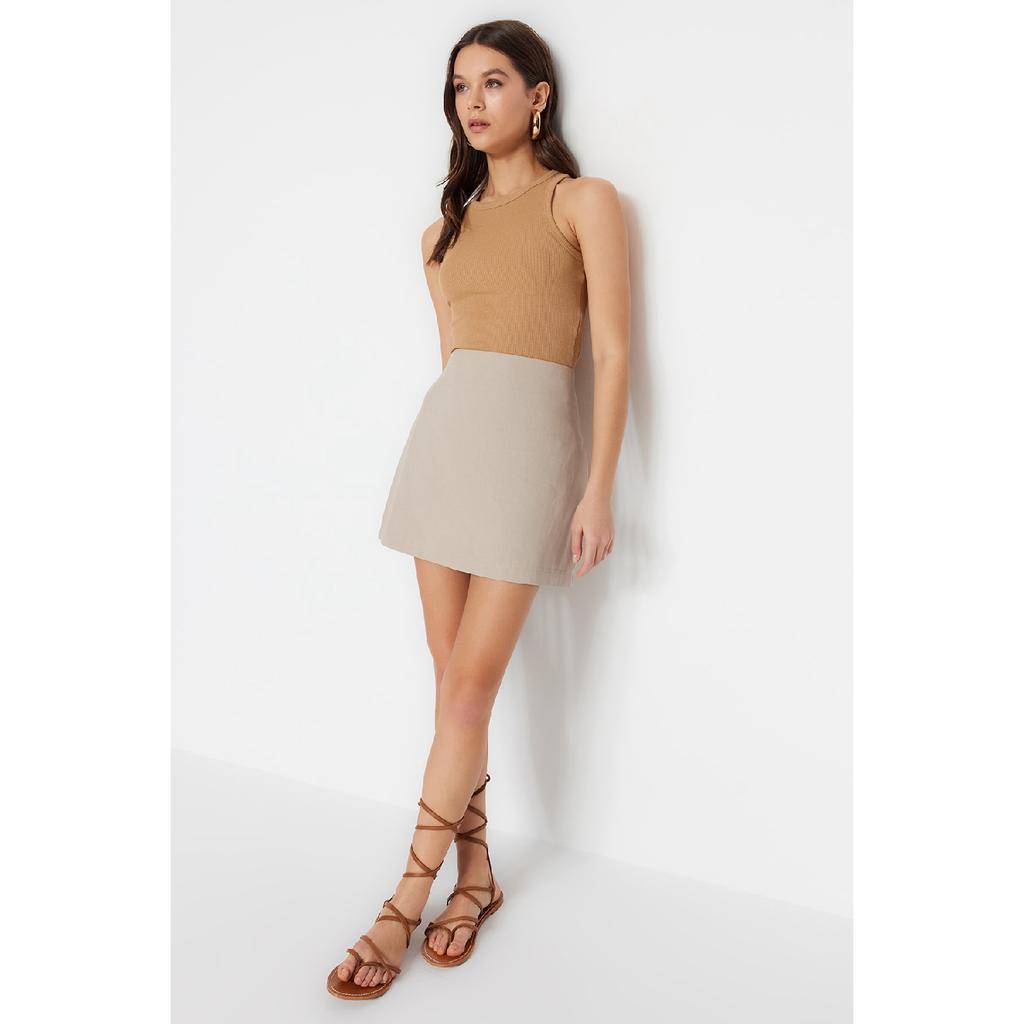 Pink A-line Mini Woven Skirt Twoss22et0136