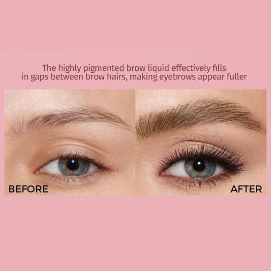 Eyebrow Angled Brush Waterproof Long Lasting Smudge-proof Dip Brow Hair Strokes Pen Quick Drying Natural Eyebrow Tint Dye Brow Makeup Pencil