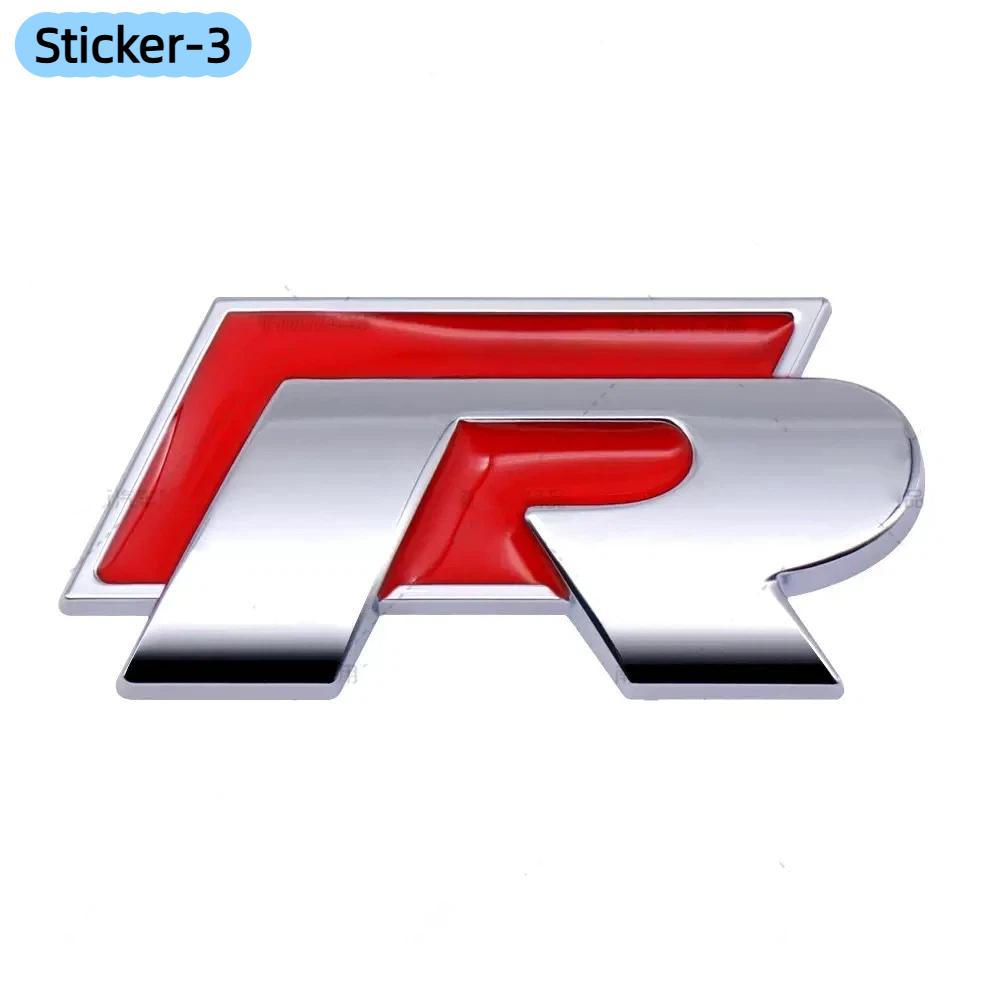 3D Metal R Emblem Car Trunk Badge Sticker for G-olf R Line P-olo P-assat J-etta T-ouareg