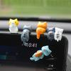 6Pcs Mini Cat Statues Car Center Console Decoration Set Adorable Simple Installation Rear View Mirror Cute Kitty Figurines