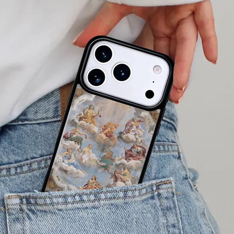 Эстетичный чехол для телефона с ангелами, облаками и небом для iPhone 16e 15 14 13 12 17 Pro Max Plus Air 17pro Чехол Coque