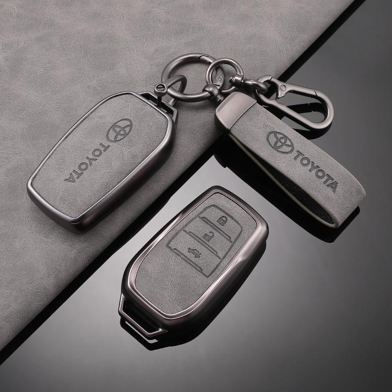 Кожаный чехол-брелок для автомобильного ключа для Toyota RAV4 Crown Hilux Fortuner Yaris Prius Corolla Camry Land Cruiser Avensis Verso Prado C