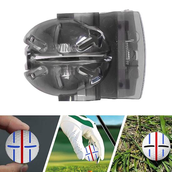 Инструмент для маркера линии мяча для гольфа, пружинный дизайн, компактный размер, портативный двусторонний мяч для гольфа, инструмент для выравнивания и маркировки, аксессуар
