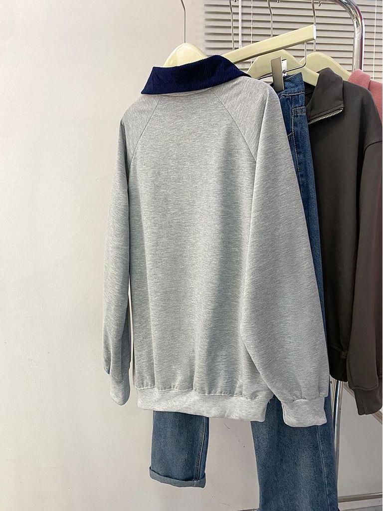 Женский свитшот 2025 XL в американском ретро-стиле - Новый тонкий весенне-осенний стиль