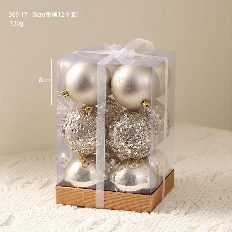 Champagne Christmas Ball Decoration Christmas Tree Hanging Pendants Gifts 1116 New Year Home Christmas Spheres Suit