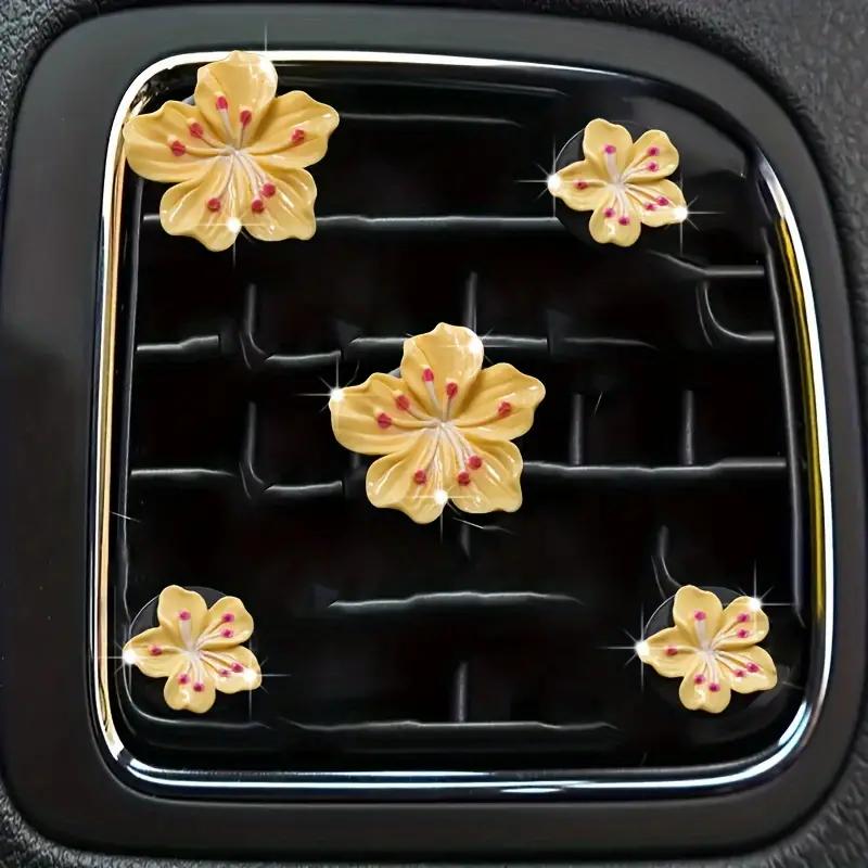 5 шт. Клипса для автомобильного парфюма Цветок Вентиляционное отверстие Украшения Автомобильный кондиционер Вентиляционное отверстие Персонализированные аксессуары для внутренней отделки