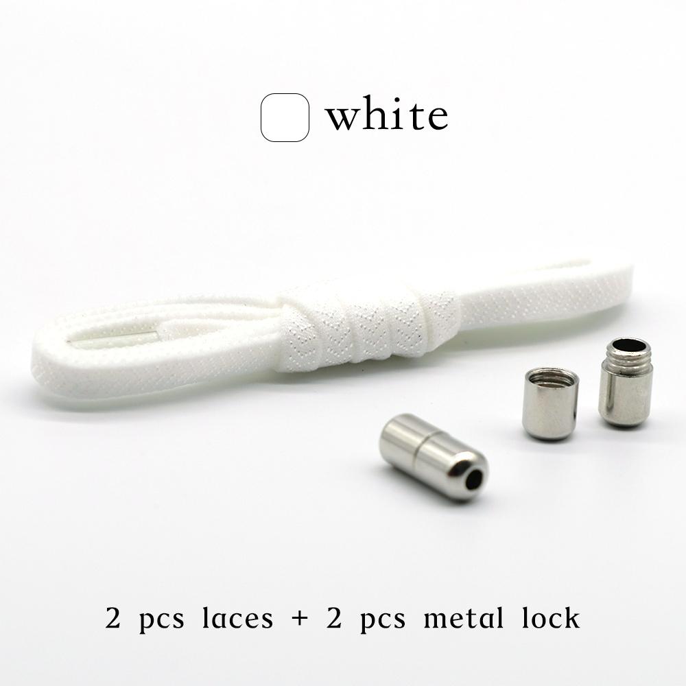 Шнурки без завязок с металлическим замком – плоские эластичные шнурки для взрослых и детей, кроссовки, быстро надеваемые шнурки для ленивого дня
