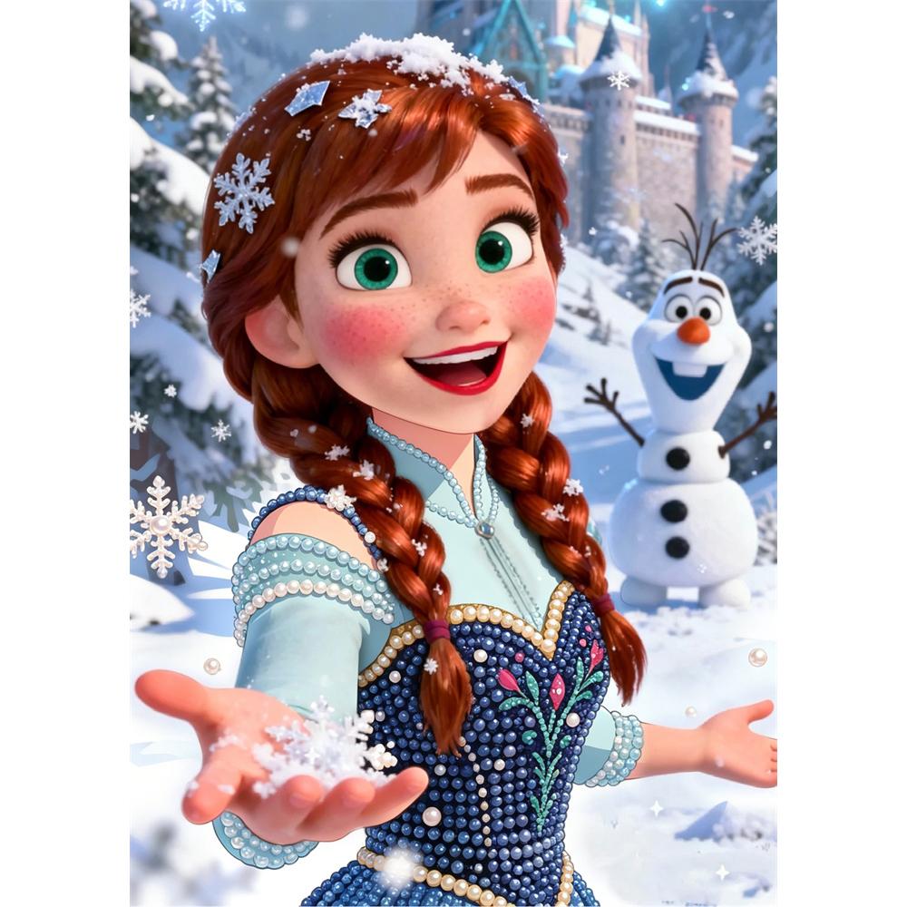 Disney DIY Жемчужная живопись Замороженная Анна Декоративная картина Креативные украшения Подарки друзьям Настольные украшения Украшение дома