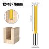 12mm 1/2inch Shank Router Bit Double Flute Long Straight Bits Grooving Bits Trimming Cutter Woodworking Milling Tools