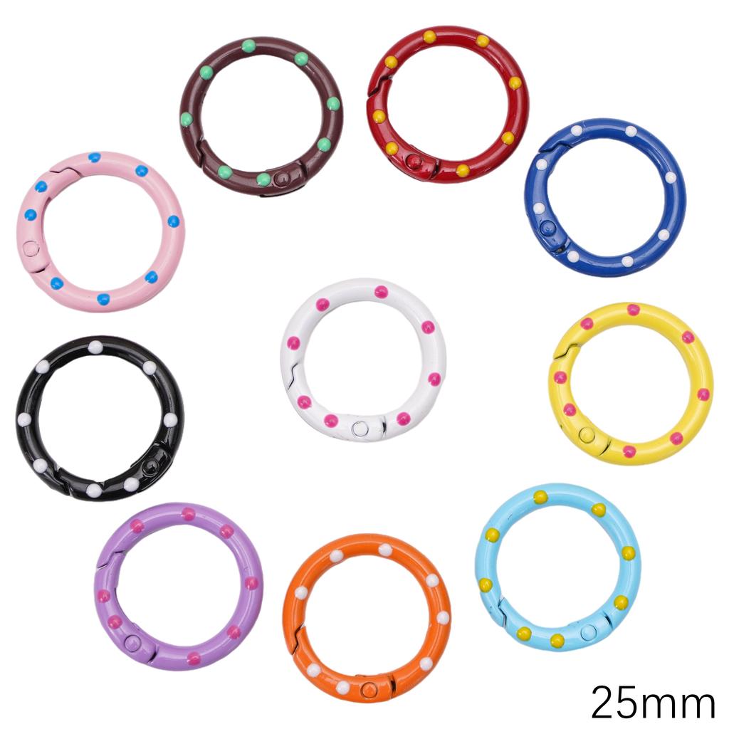 5-100 шт. Сплав Окрашенный спреем Брелок Брелок Карабин Кольцо для ключей Для DIY Ювелирных изделий Ключи Кошельки Украшения