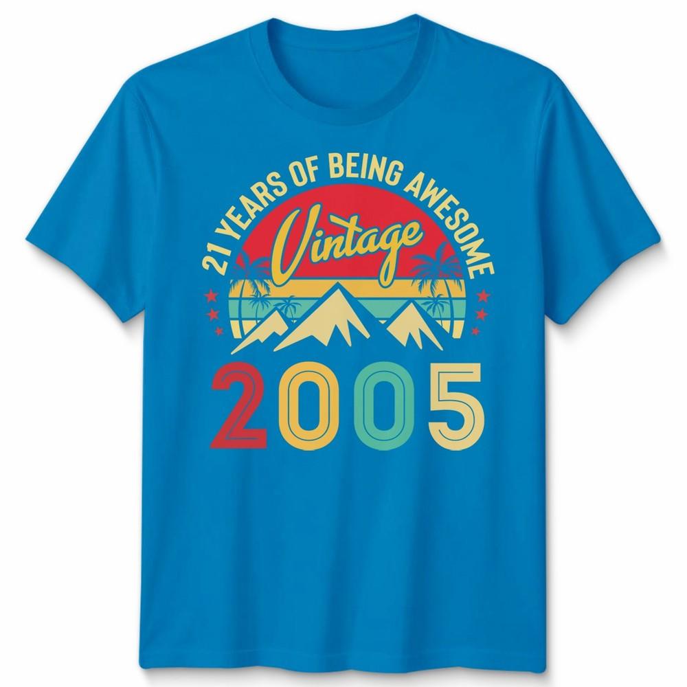 Vintage 2005 21 Years Old Gifts 21St Birthday For Unisex Tshirt