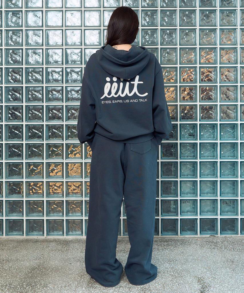 Eeut Eeut Basic Washed Sweat Zip-Up / Charcoal