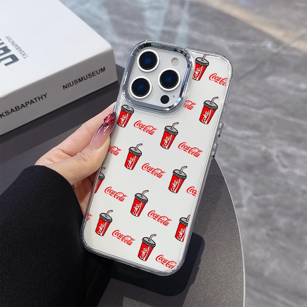 Чехол для телефона с горячим напитком c-cola c-coca для Samsung Galaxy S25 S24 S23 S22 S21 S20 FE Ultra Edge Plus 4G 5G Прозрачный Мягкий Чехол