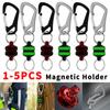 Магнитный держатель-ретрактор с карабином, магнитный держатель для инструментов, прочный, защита от падения, рыболовные аксессуары