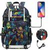 Game Moon Sun Print Backpack for Teens Students Boys Girls Casual Large Capacity Travel Daypack