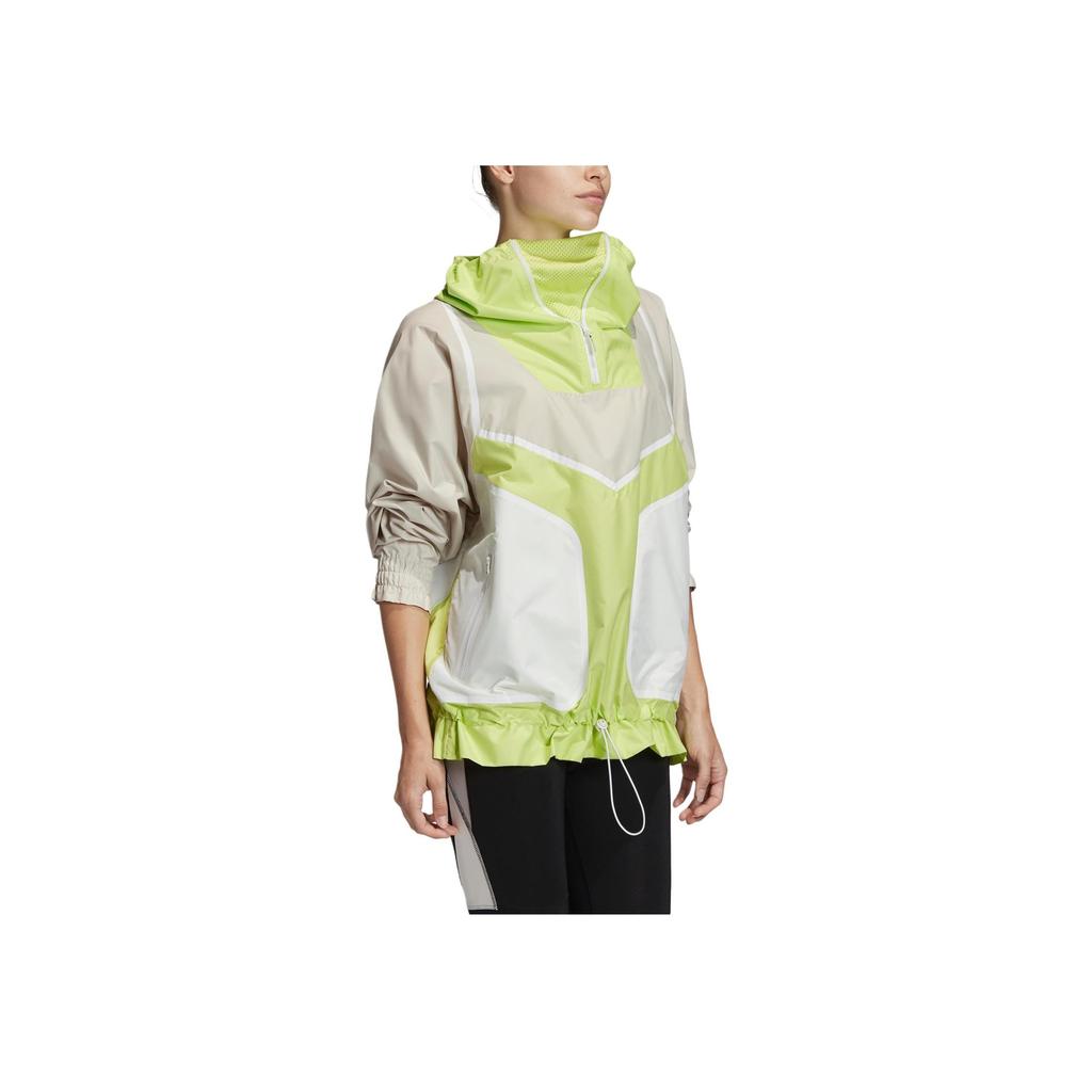 Adidas Stella McCartney Adizero Comfort Breathable Daily Training Casual Sports Jacket Women Brown Yellow Spliced Style FK9677