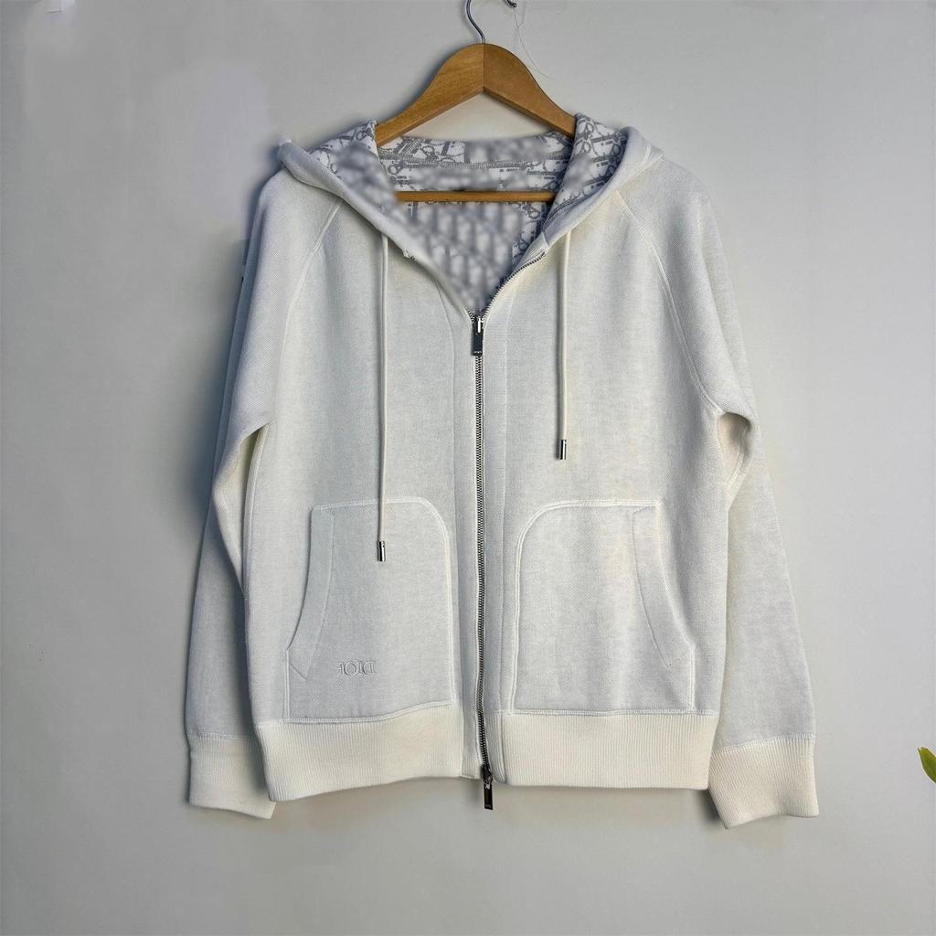 Nanyou 25SS Унисекс Двусторонний Вязаный Кардиган с Капюшоном для Осени/Зимы