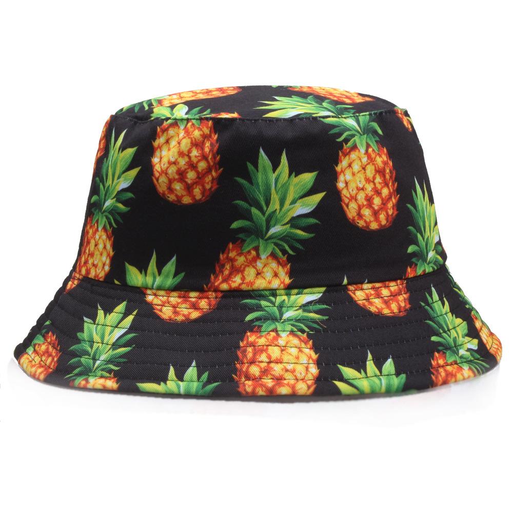 Summer Fruits Print Bucket Hats For Women Unisex Panama Hat Boy Girls Sunscreen Sun Visor Hat Outdoor Sport Hip Hop Fisherman's Cap
