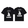 2025 Loose Fit Short Sleeve T-Shirt Men Women Cartoon Letter Print Casual Top