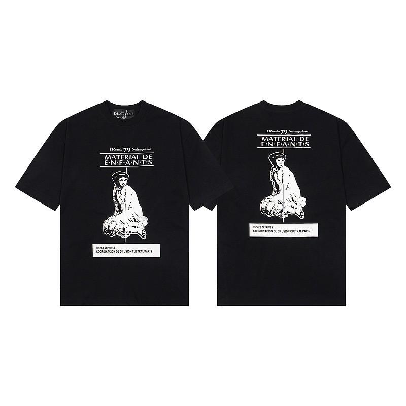 2025 Loose Fit Short Sleeve T-Shirt Men Women Cartoon Letter Print Casual Top
