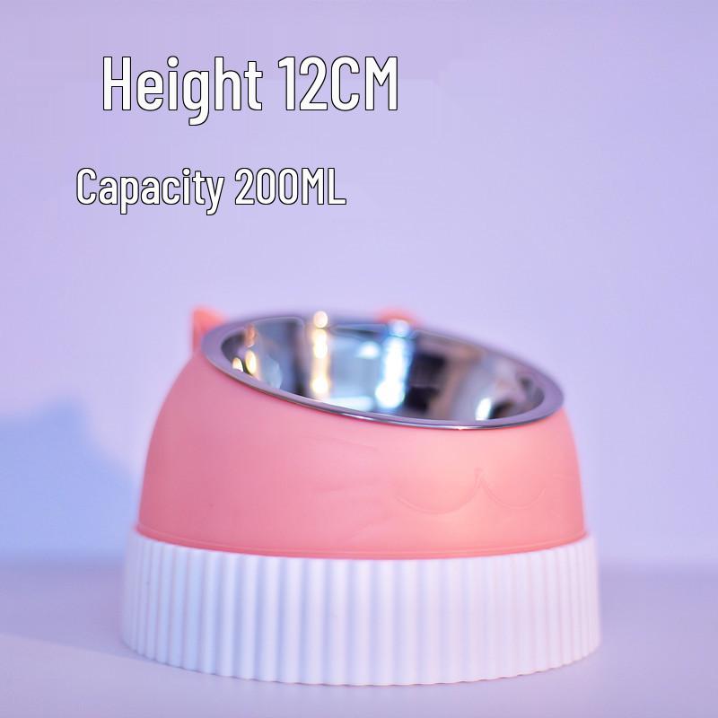 Приподнятые миски для питомцев из нержавеющей стали и керамики - Конструкция против опрокидывания для кошек и собак, Защищает шейные позвонки, Набор с двойной миской