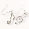 Top Hot Music Note Drop Summer Fashion Accessories Crystal Dangle Earrings Jewelry Drop Earring
