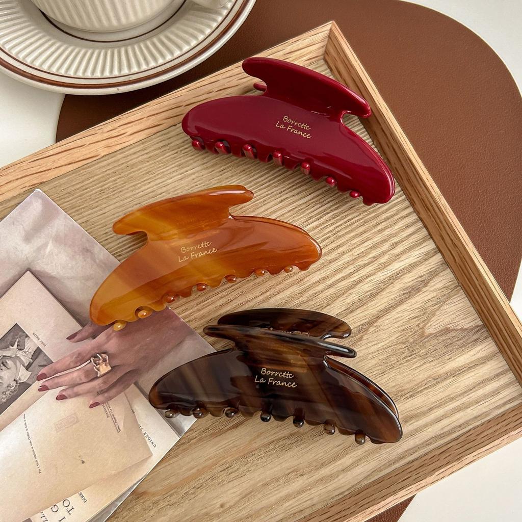 Элегантная ацетатная заколка для волос, большой размер, шарм, заколка-акула, женские аксессуары для волос, универсальный стиль, головной убор