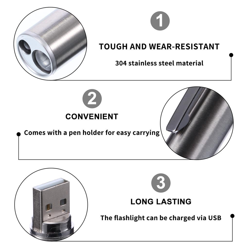 Medical Flashlight Equipment Small Professional USB Rechargeable LED Mini Torch Devices Checking Flashlights Accessory