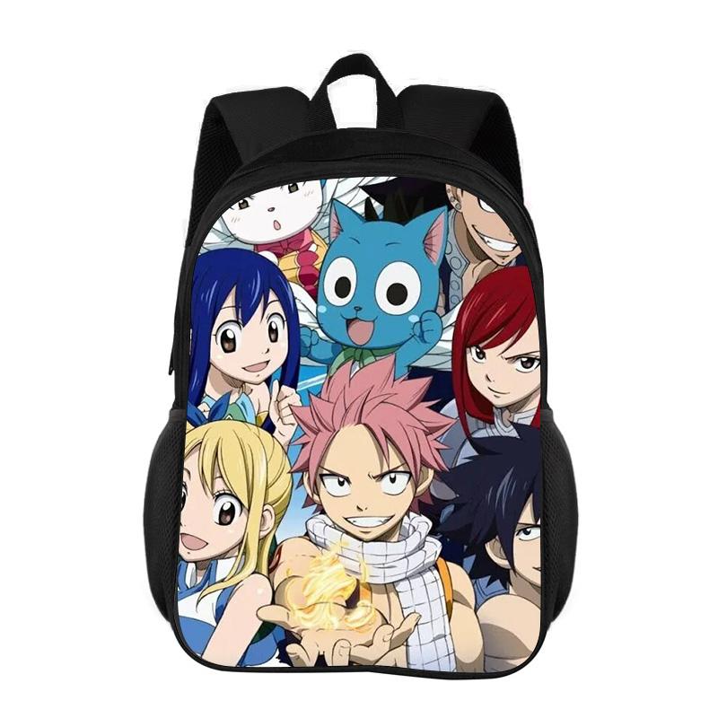 Рюкзак FAIRY TAIL Мультяшный Аниме Принт Студенческий Мальчики и Девочки Новый Большая Вместимость Универсальный Легкий