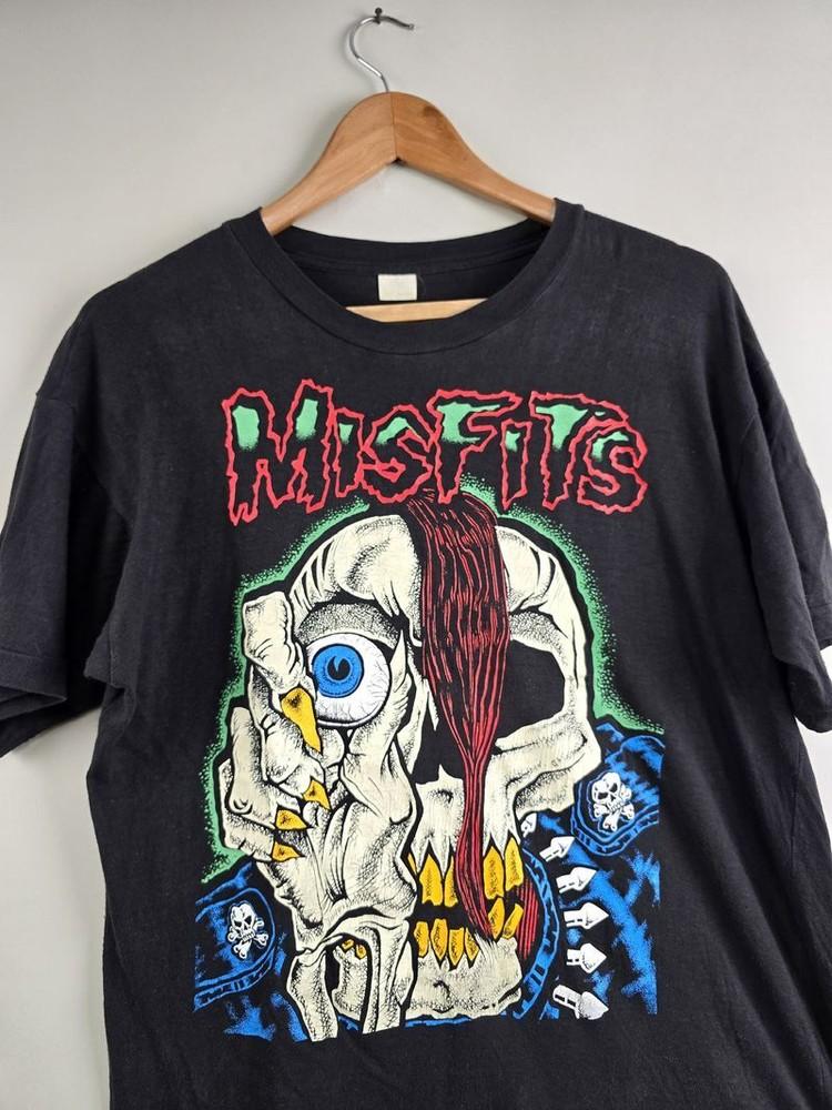 Футболка группы The Misfits Футболка группы Misfits Черная с коротким рукавом Унисекс Футболка KH11325 Унисекс Футболка