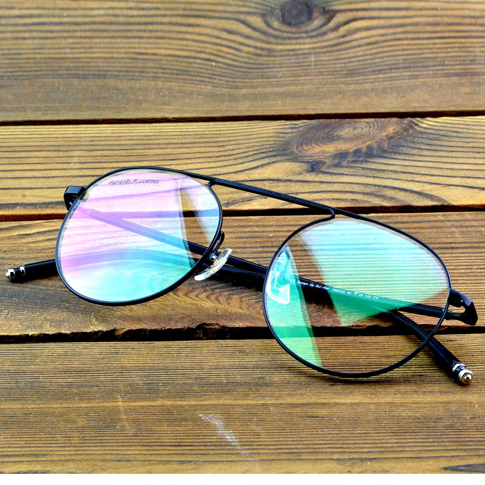 Полностью ободковая черная титановая оправа для оптических очков в стиле авиатор – Легкая металлическая оправа для мужчин и женщин