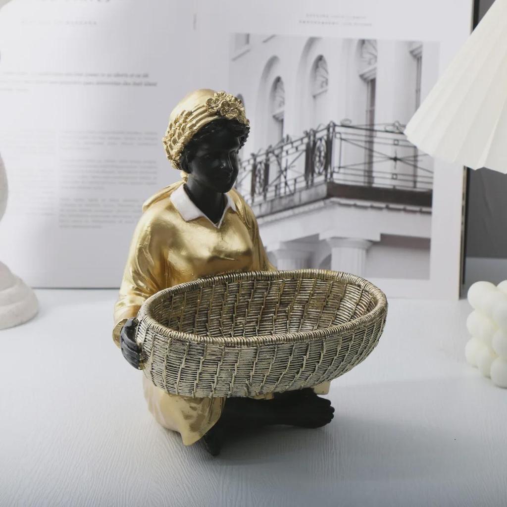 Украшения из смолы в стиле ретро на Ближнем Востоке - креативный африканский черный декор для гостиной