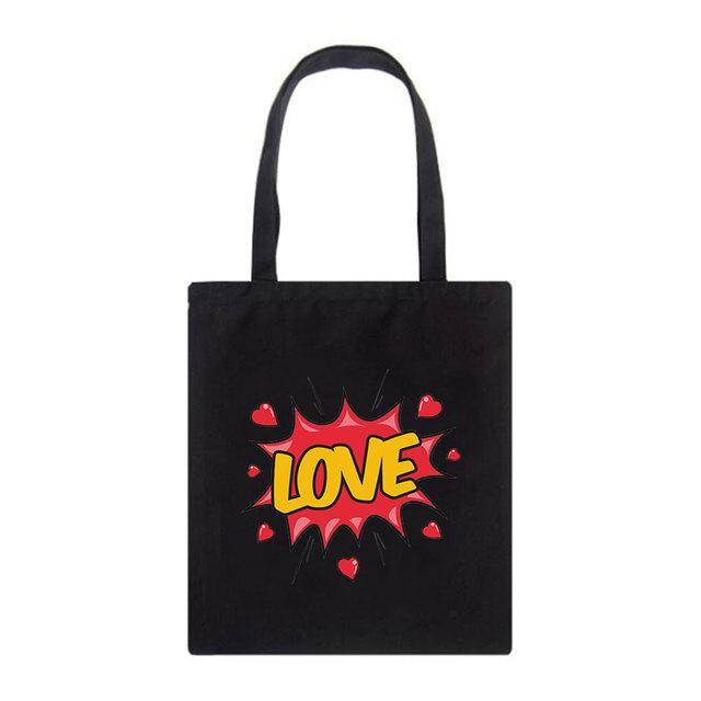 Новая женская сумка через плечо Ulzzang с забавным мультяшным письмом в стиле Харадзюку, готическая школьная сумка Y2k, холщовая сумка большой вместимости, повседневная сумка-шоппер