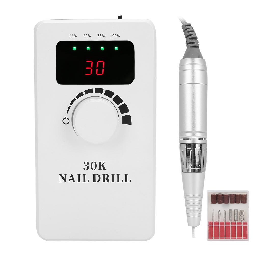 Electric Manicure Machine Set Portable Nail Drill Pen Set Pedicure Gel Polish FileUS Plug 110~240V