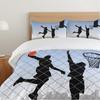 Youth Theme Three-Piece Quilt Cover 3D Digital Printing Bedding Set Basketball Bed Cover
