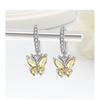 VENTFILLE 925 Sterling Silver Exquisite Zircon Colorful Butterfly Sparkling Earrings For Women Gift Jewelry Dropshipping
