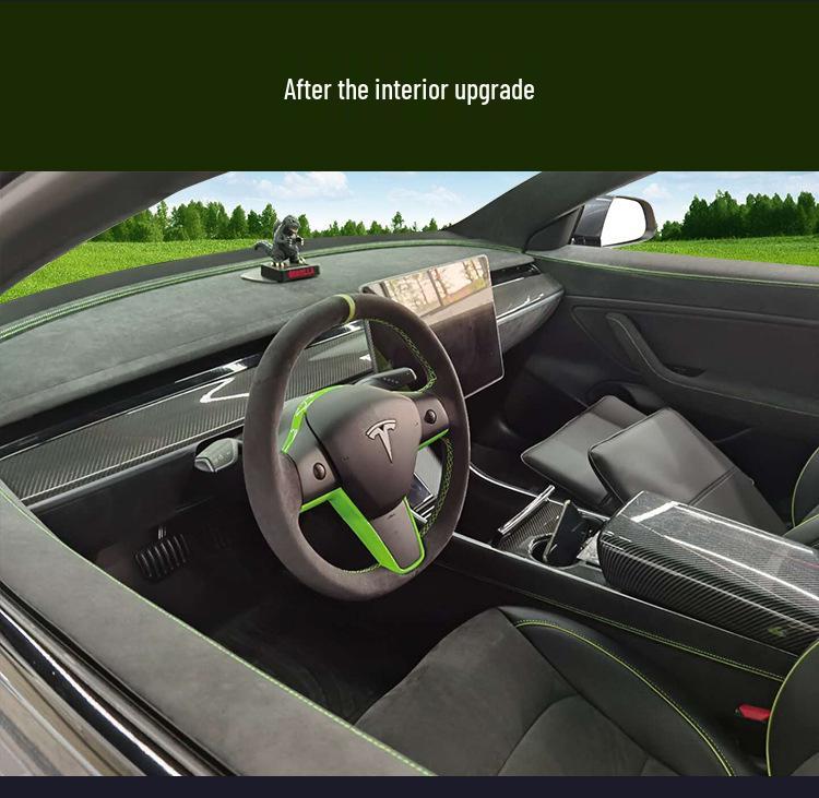 Розовая алькантара - обновление интерьера для Tesla: Персонализированный многоцветный дизайн