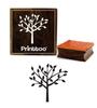 Printtoo Tree Pattern Square Wooden Rubber Stamp Scrap-booking Craft Stamps-2 X 2