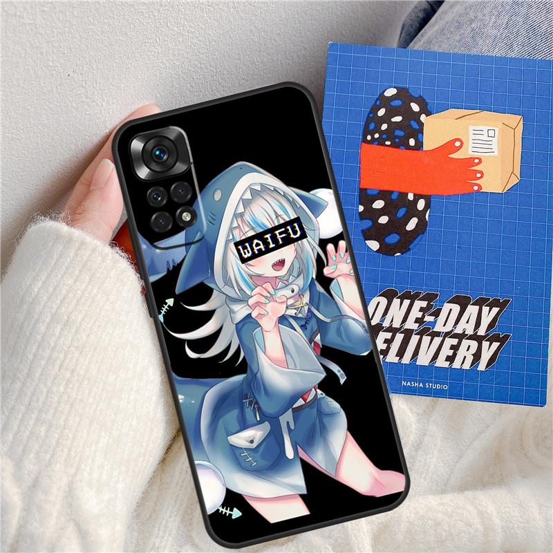 Аниме Hololive Gawr Gura Чехол для Xiaomi Redmi Note 11 9 10 12 13 14 Pro 9S 10S 11S 12S Redmi 13C 10C 12C 14C