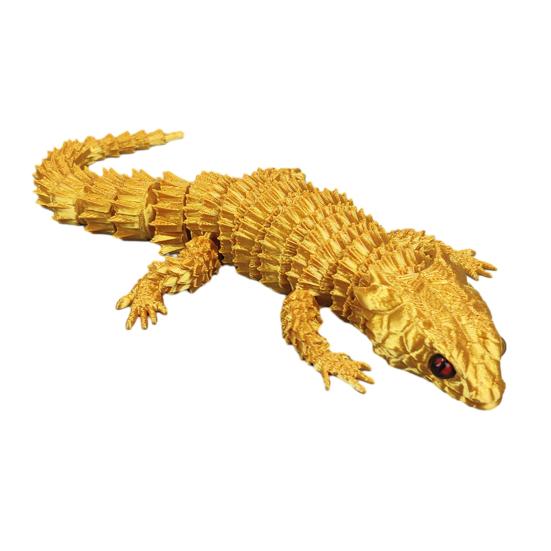 3D Lizard Simulation Model Action Toy Desktop Decor Realistic Looking Vibrant Color Animal Theme Lizard Fidget Toy Photography Prop