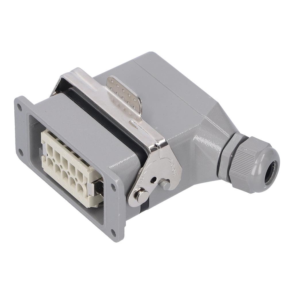 Сверхмощные разъемы Водонепроницаемый авиационный штекер 10 контактов Боковой вывод Промышленные средства управления